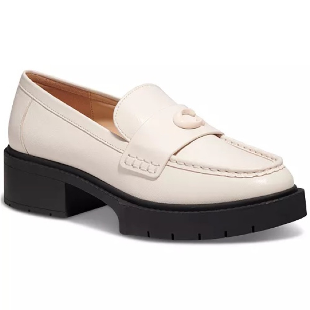 Coach Leah Loafer in Chalk color